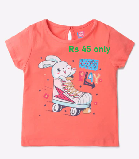 Kids T-shirts on sale Starting from Rs 45. Hurry Up! (70% Discount)