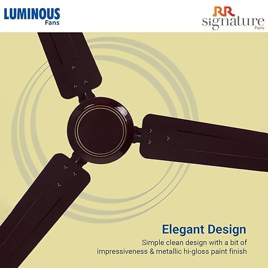 RR Signature (Previously Luminous) Morpheus1200MM Star-rated BEE Certified Energy Efficient 52-Watt High-Speed Ceiling Fan (Brown)