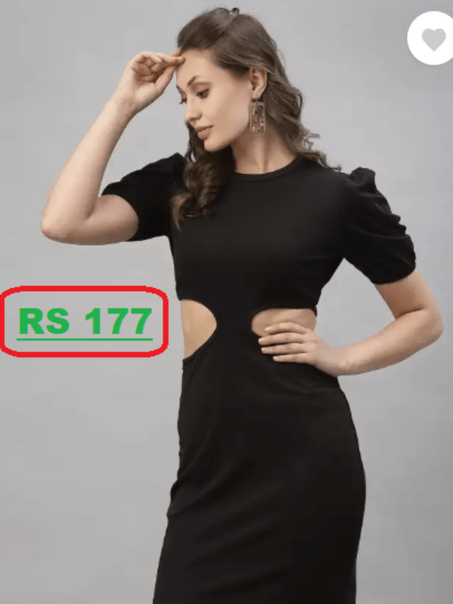 Women Black Dress For Rs 177 (91% Discount)