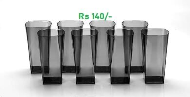 LEAWALL Unbreakable Glass Set of 8 for Rs 140 (72% Discount)