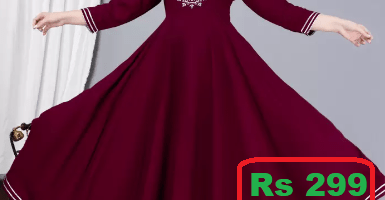 Anarkali Kurta at just Rs 299 (82% Discount) @Flipkart