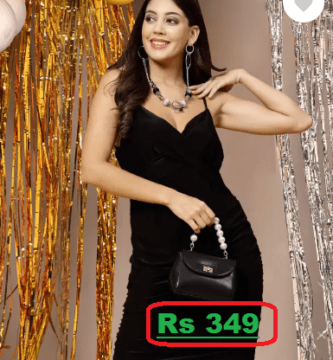 Women Bodycon Black Dress at just Rs 349 (75% Discount) @Flipkart