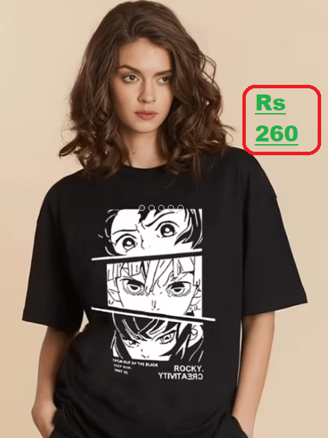 Women Graphic Print Oversized T-Shirt at just Rs260 (87% Discount) @Ajio