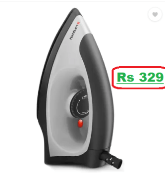 4.2 Rated 1100 W Dry Iron at just Rs 329 (62% Discount) @Flipkart