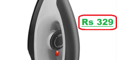 4.2 Rated 1100 W Dry Iron at just Rs 329 (62% Discount) @Flipkart