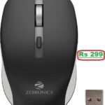 ZEBRONICS Wireless Mouse at just Rs 299 (75% Discount)