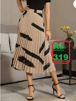 4.1 Rated Women Printed A-line Beige Skirt at just Rs 319 (84% Discount) @Flipkart