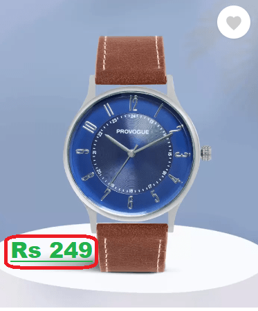 Analog Watch For Men at just Rs 249 (88% Discount) @Flipkart