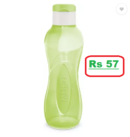 MILTON I Go Flip Plastic Water Bottle, 750 ml at just Rs 57 (49% Discount) @Flipkart