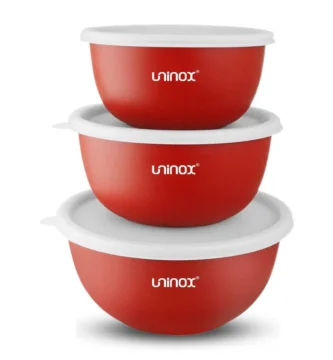 Uninox Stainless Steel 3 Piece Set Microwave Bowl at just Rs 199 (80% Discount) @Jiomart