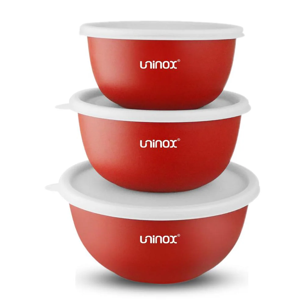 Uninox Stainless Steel 3 Piece Set Microwave Bowl at just Rs 199 (80% Discount) @Jiomart