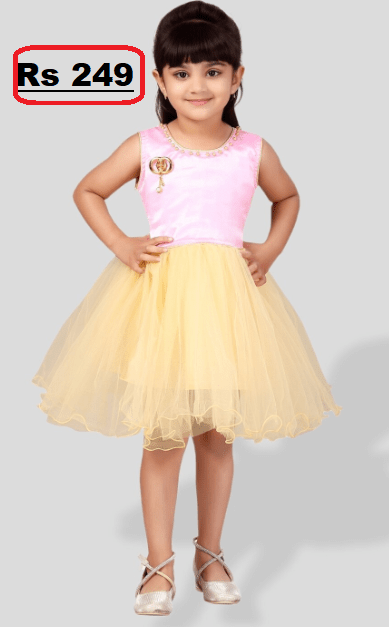 BAESD Girls Net Fit & Flare Dress at just Rs 249 (80% Discount) @Myntra