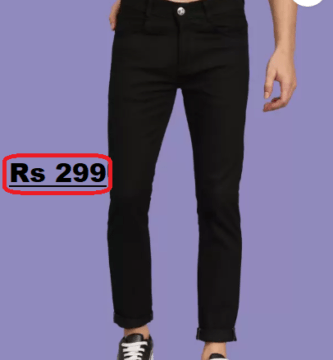 METRONAUT Men Black Jeans at just Rs 299 (76%Discount) @Flipkart