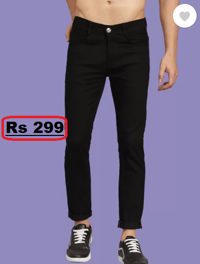 METRONAUT Men Black Jeans at just Rs 299 (76%Discount) @Flipkart