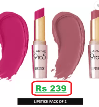 Lakmé Primer + Matte Lipstick Pack of 2 at just Rs 239 (80% Discount) @Flipkart