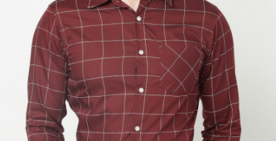 Purple State Men Checked Cotton Semiformal Shirt at just Rs 669 (67% Discount)