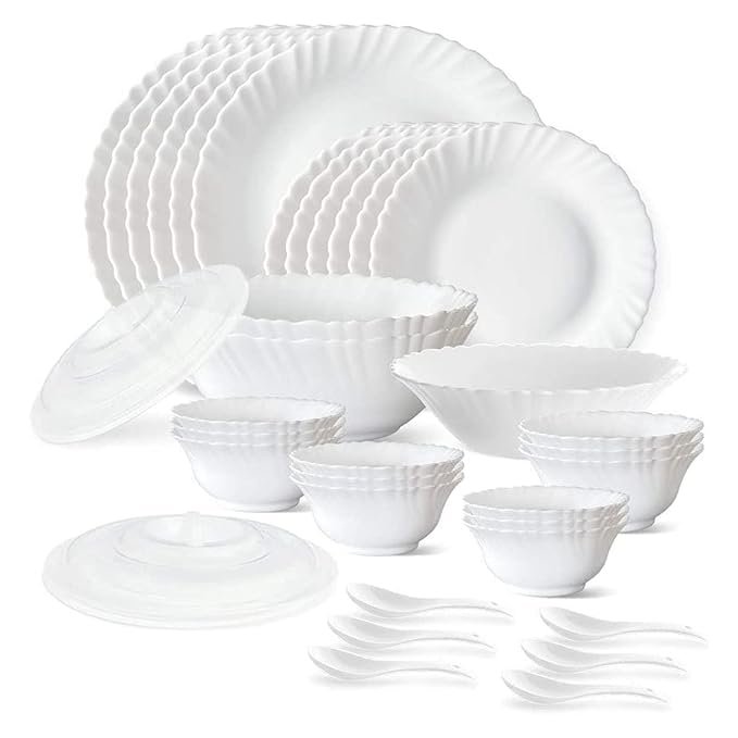 Larah by Borosil Plain White Silk Series Opalware Dinner Set now for Rs 1549 (53% Discount) @Amazon [Diwali/Dushera Gift Idea]